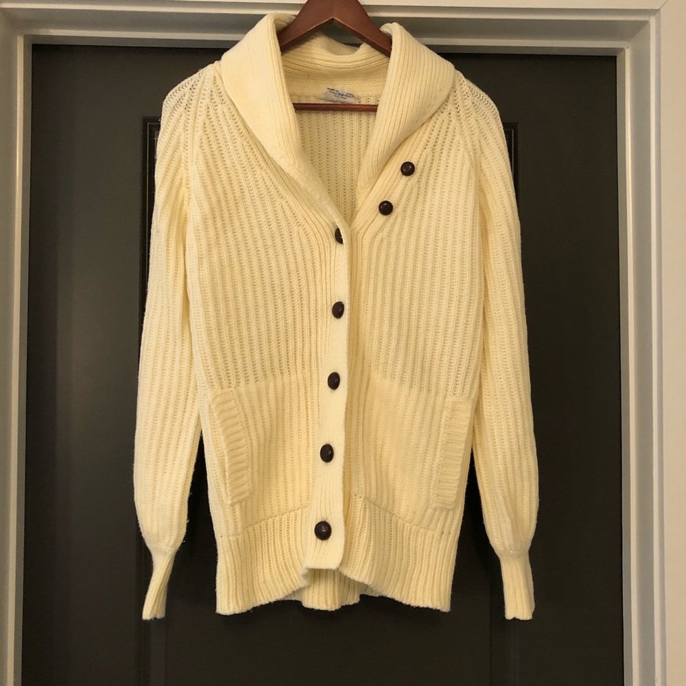 🌺 Fully Fashioned Sweater Womens Size L Cream